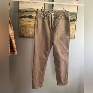 ON straight high rise jeans cocoa